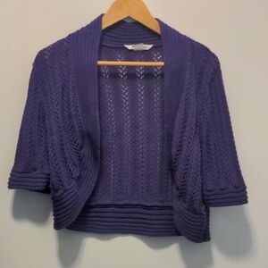Nygård Petites Purple Knit Shrug / Bolero